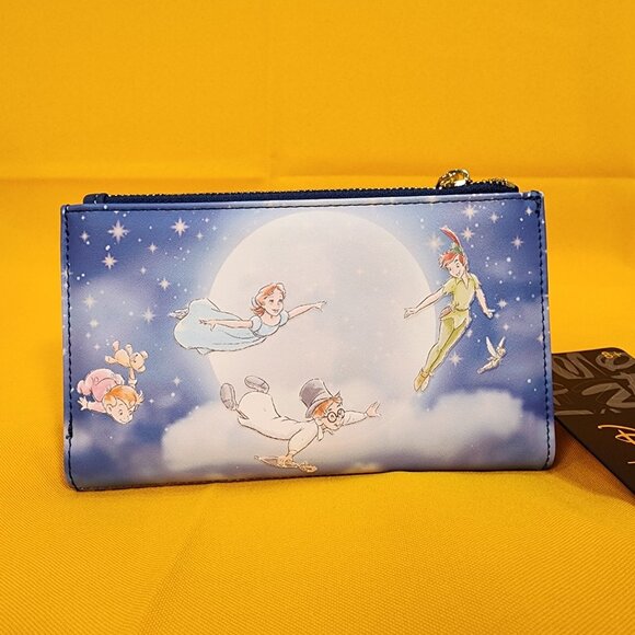Loungefly Disney Peter Pan Second Star Flying Over City Flap Wallet NEW - Picture 2 of 13